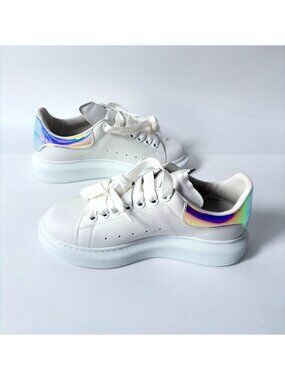 Alexander McQueen Oversized Shock Low Top White Sneakers Womens Size 36